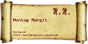 Montag Margit névjegykártya